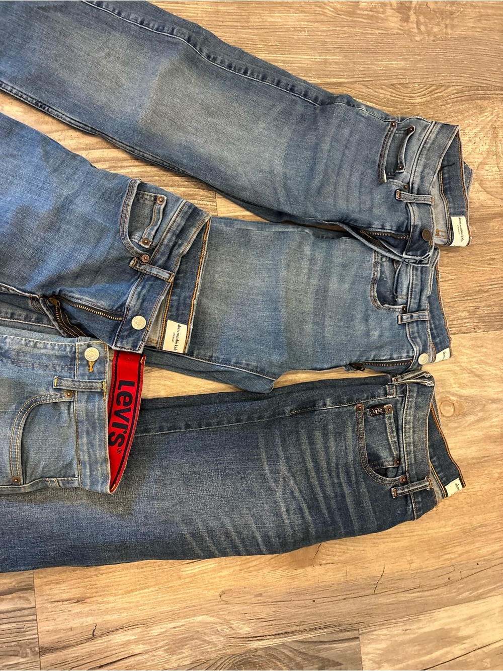 Boys 13/14 short Abercrombie and Levi’s jeans